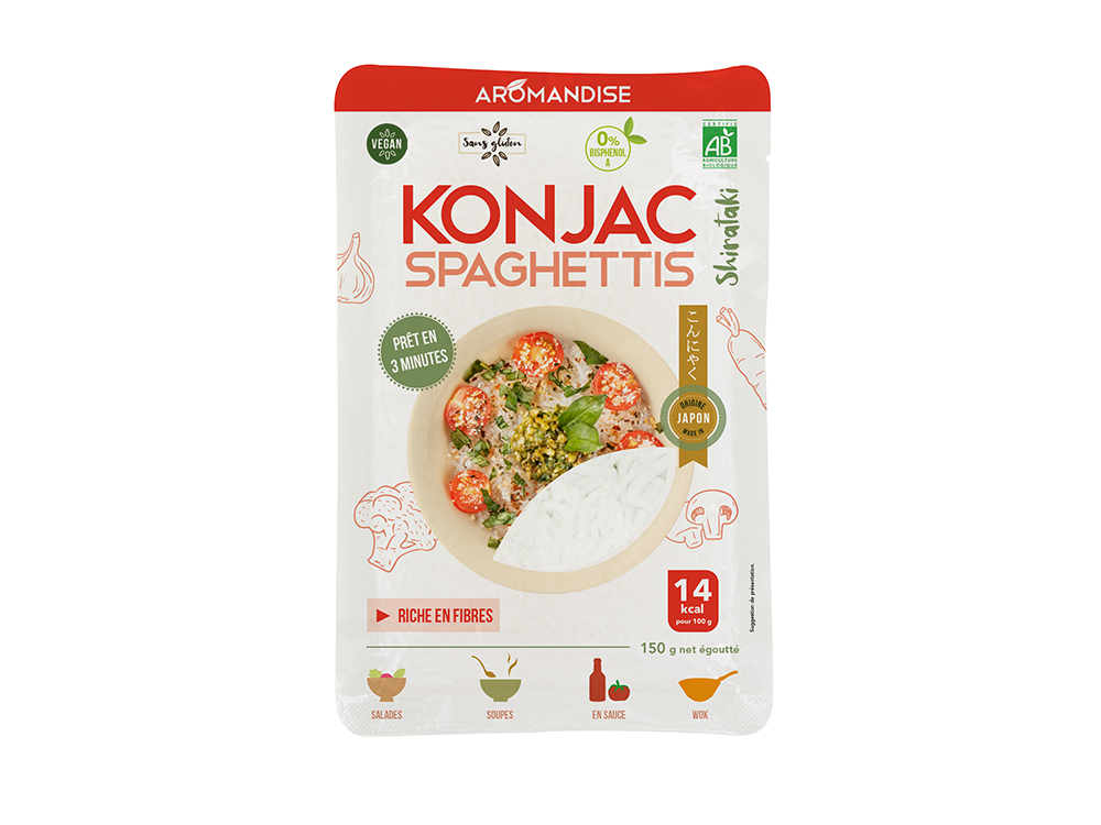 Aromandise Spaghettis de konjac et riz bio 150g - 8483